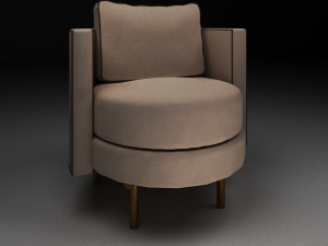 dixy outlander classic style upgraded poplar wood lounge chair 3D Model