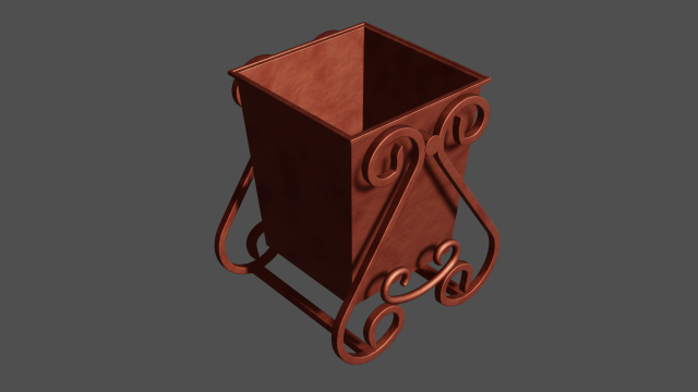 litter bin 3D Model .c4d .max .obj .3ds .fbx .stl .blend 