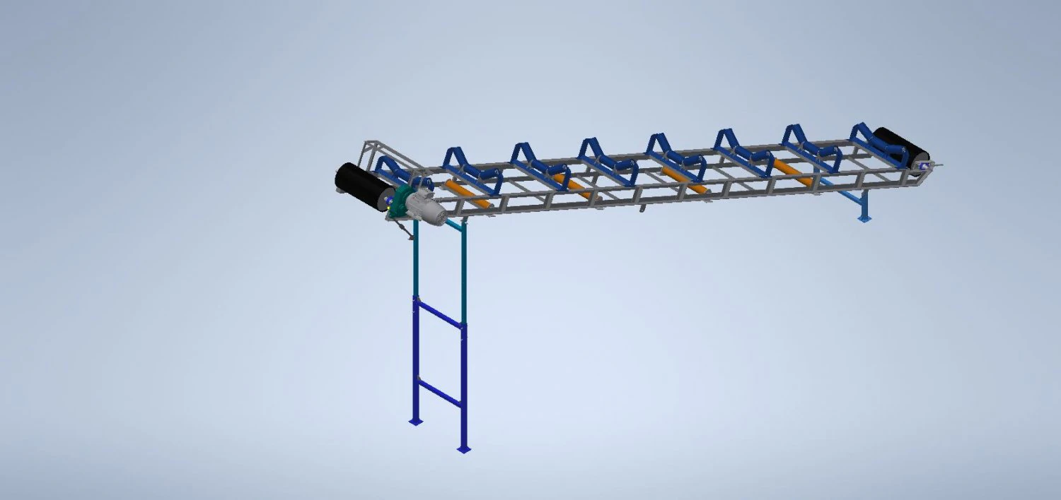 conveyor 12 meters 3D Model .c4d .max .obj .3ds .fbx .stl .blend