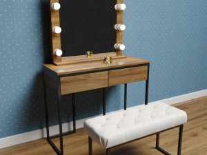 makeup mirror and table 3D Model