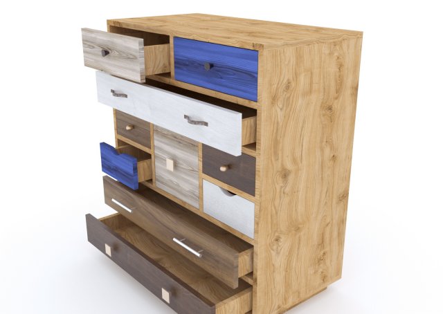 large designer chest of drawers disto Modello 3D .c4d .max .obj .3ds .fbx .stl .blend 