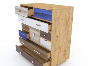 large designer chest of drawers disto 3D Model