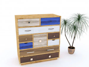 large designer chest of drawers disto 3D Model