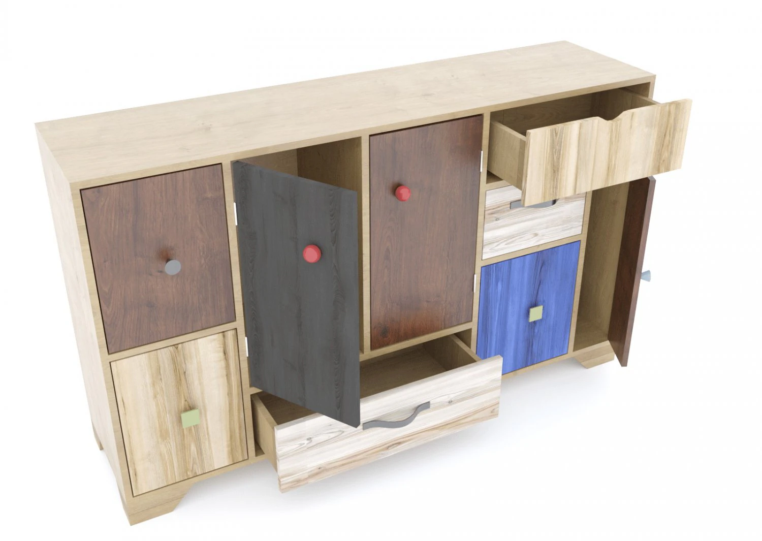 large designer chest of drawers bilis 3D Model .c4d .max .obj .3ds .fbx .stl .blend