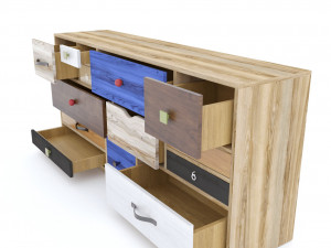 large designer chest of drawers komis 3D 模型