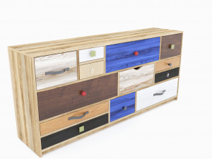 large designer chest of drawers komis 3D Model