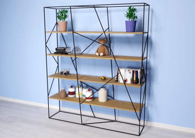 rack decorative shelves Model 3D .c4d .max .obj .3ds .fbx .stl .blend 