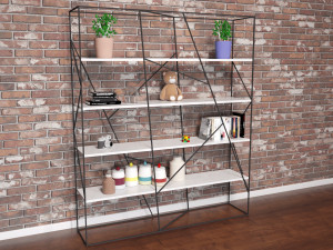 rack decorative shelves Model 3D