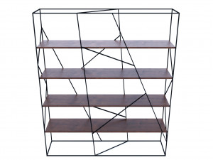 rack decorative shelves Model 3D