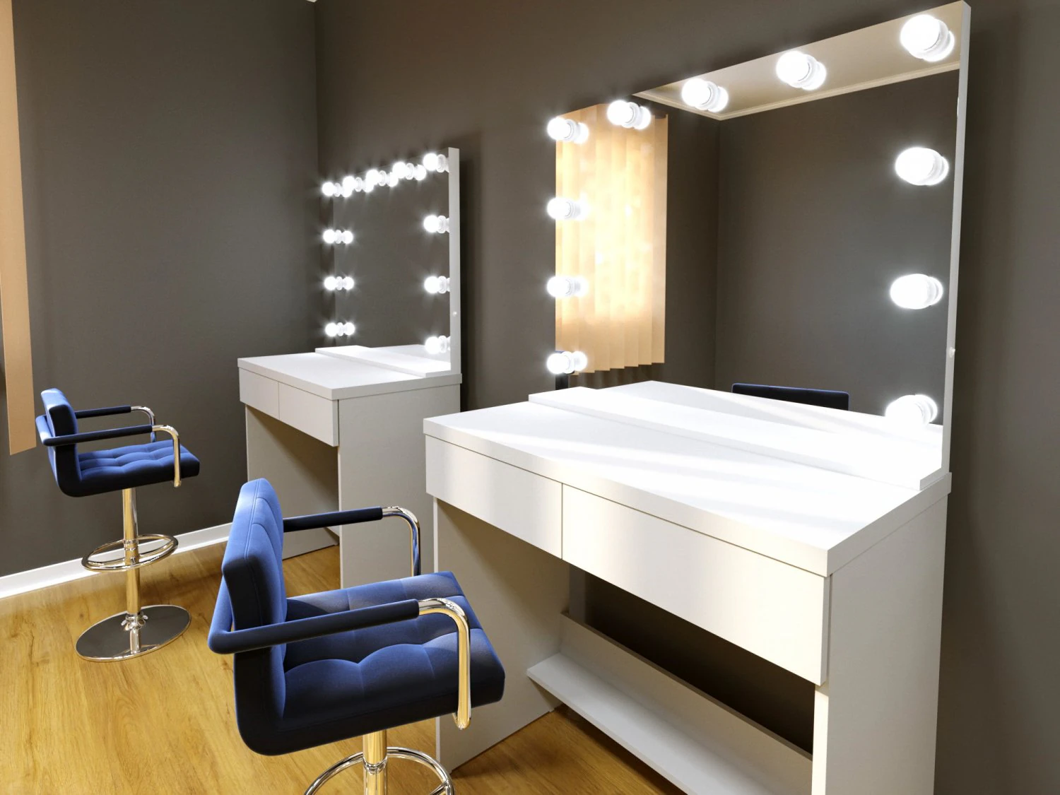 makeup artist workplace makeup mirror dressing room mirror visage-mirror 3D Model .c4d .max .obj .3ds .fbx .stl .blend 