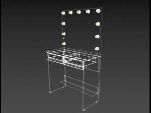 makeup artist workplace makeup mirror dressing room mirror visage-mirror Modelo 3D