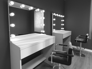 makeup artist workplace makeup mirror dressing room mirror visage mirror Modello 3D in Scrivania 3DExport