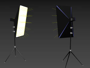 spotlight photo studio equipment tripod stroboscope studio light 3D Model