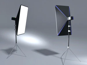 spotlight photo studio equipment tripod stroboscope studio light 3D Model