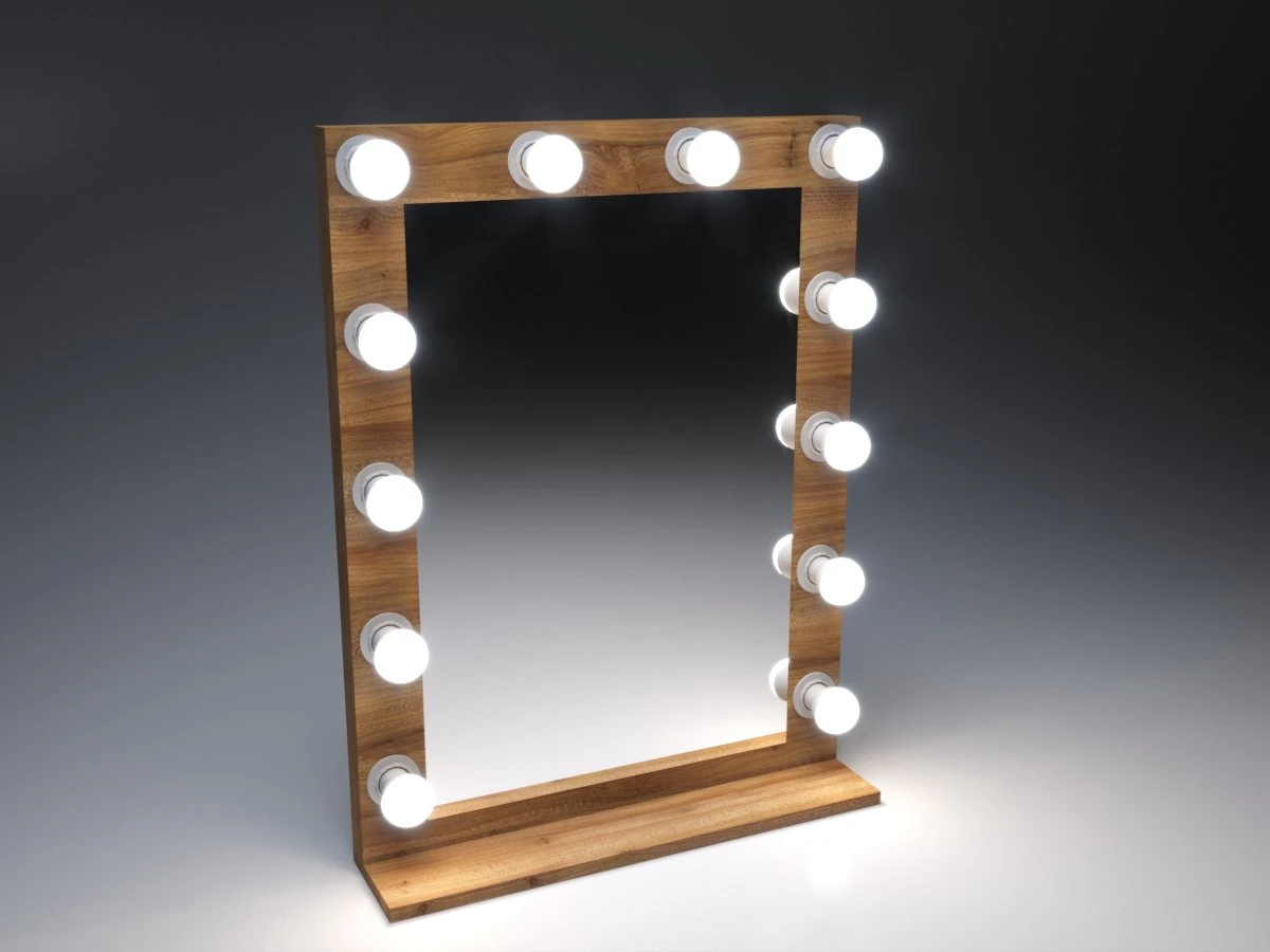 the best lighted makeup mirror 3D Model .c4d .max .obj .3ds .fbx .stl .blend 