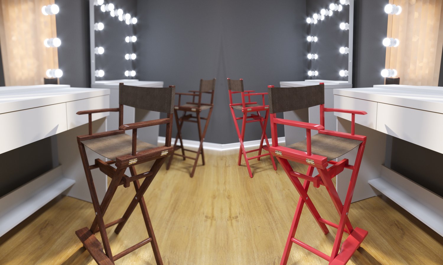 directors chair makeup chair 3D Models in Stool 3DExport