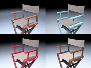 directors chair makeup chair 3D Model
