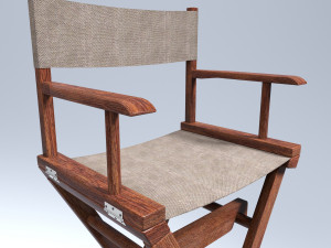 directors chair makeup chair 3D Model