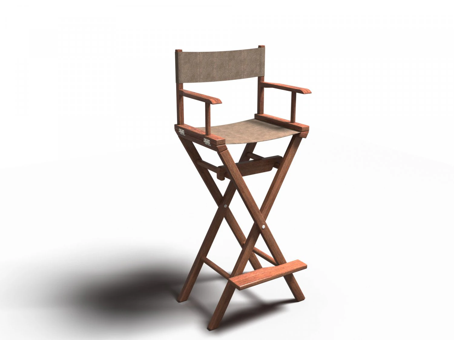 directors chair makeup chair 3D Model .c4d .max .obj .3ds .fbx .stl .blend 