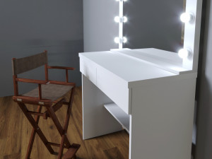 make-up artists mirror and directors chair 3D Модель