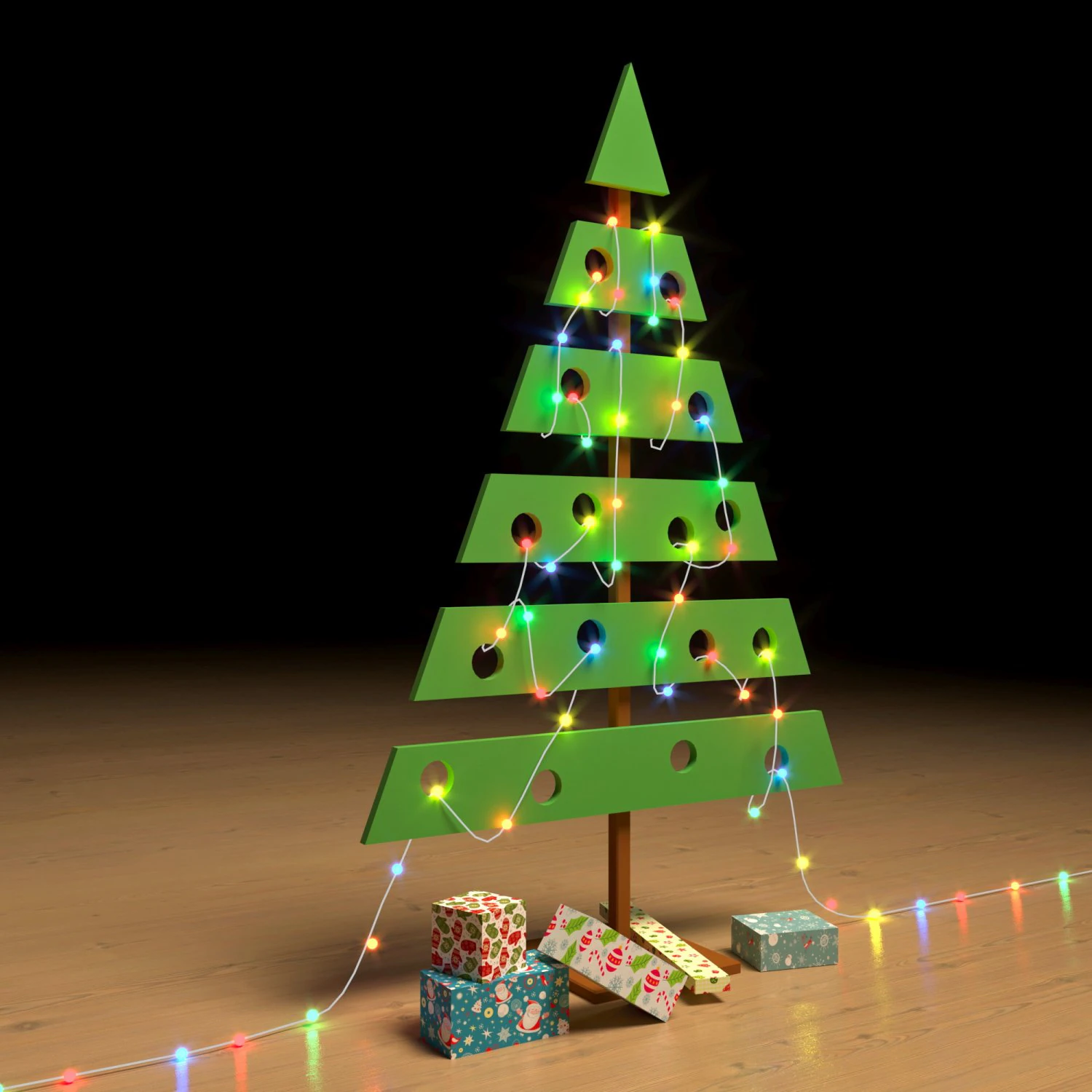 creative christmas tree spruce 3D Model .c4d .max .obj .3ds .fbx .stl .blend