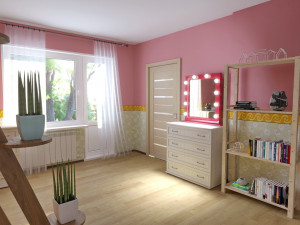 beautiful makeup mirror for home decor or beauty salon 3D Модель