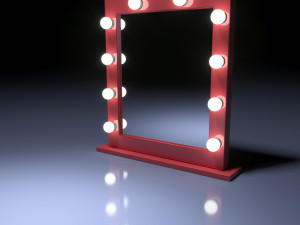 beautiful makeup mirror for home decor or beauty salon 3D Модель