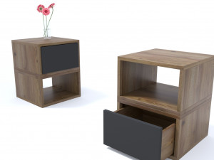 set of 10 different bedside tables bedside table Modelo 3D