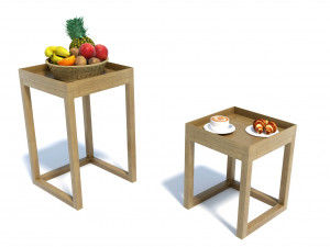 set of 10 different bedside tables bedside table Modelo 3D