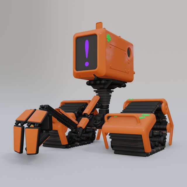 ROBOT ARM Model 3D .c4d .max .obj .3ds .fbx .stl .blend 