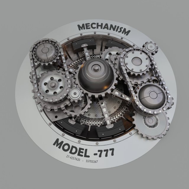 Mechanism Model 3D .c4d .max .obj .3ds .fbx .stl .blend 