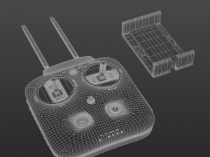 Control panel for quadrocopter Model 3D
