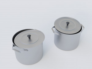 Metal containers 3D Model