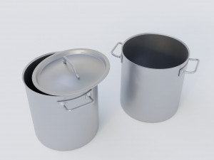 Metal containers 3D Model
