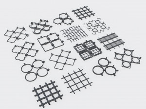 Elements for the fence 3D Model