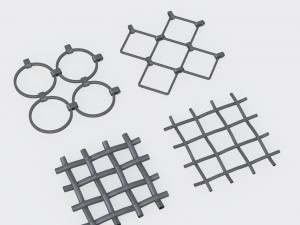 Elements for the fence 3D Model