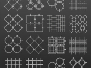 Elements for the fence 3D Model