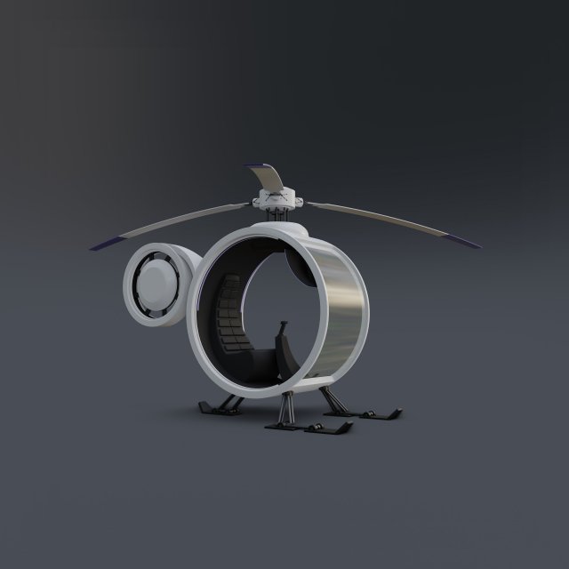 Helicopter 3D Model .c4d .max .obj .3ds .fbx .lwo .lw .lws