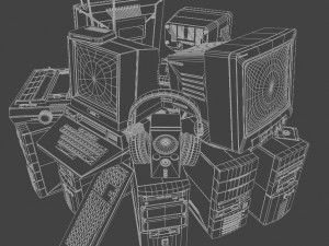 Retro compucters Model 3D