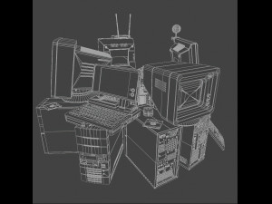 Retro compucters Model 3D