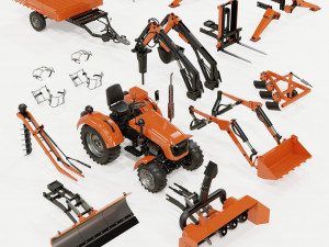 Mini tractor 3Dモデル