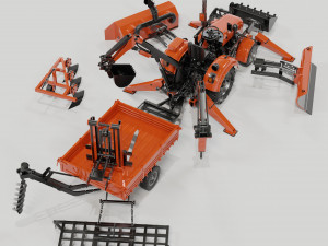 Mini tractor 3Dモデル