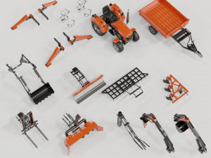 Mini tractor 3Dモデル