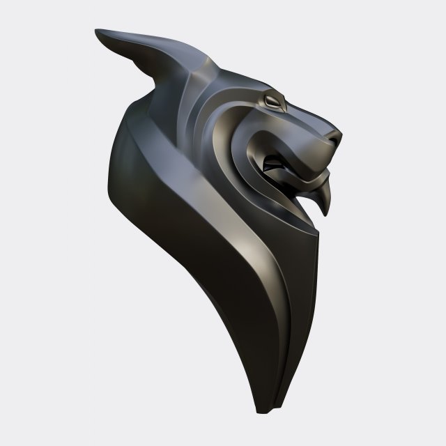 Bust of a lion 3D Model .c4d .max .obj .3ds .fbx .lwo .lw .lws