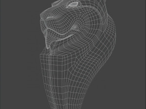 Bust of a lion 3D Model