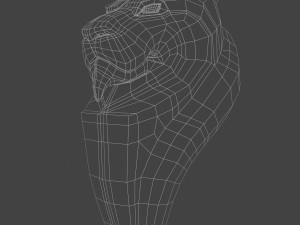 Bust of a lion 3D Model