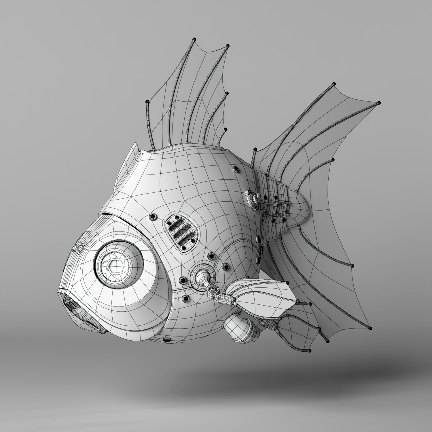 Robot Fish 3D Model in Aquatic 3DExport