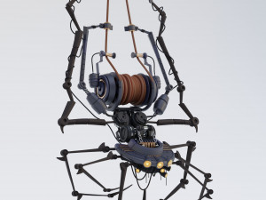 Spider on a rope 3D Model