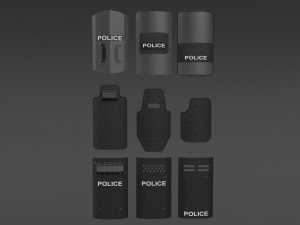 Police Shield 3D Модель