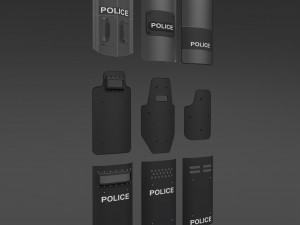 Police Shield 3D Модель